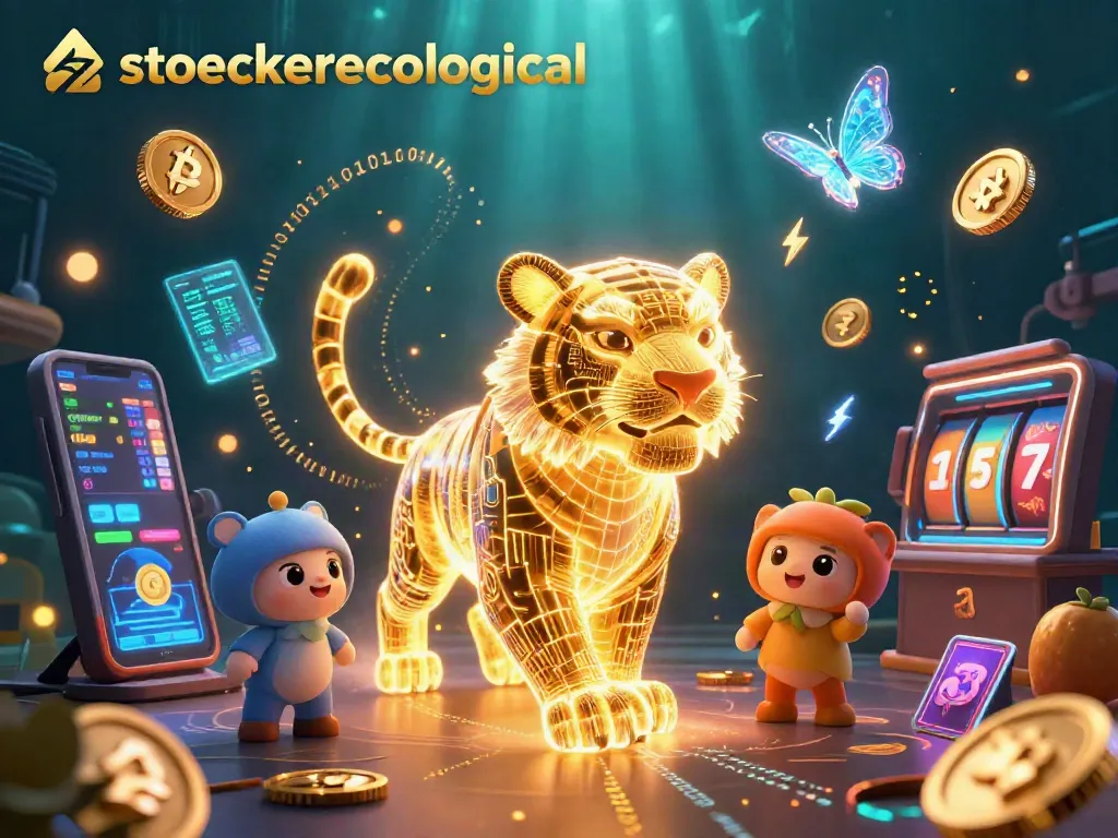 Engage in exhilarating gameplay at stoeckerecological featuring a neon golden tiger and vibrant crypto elements.